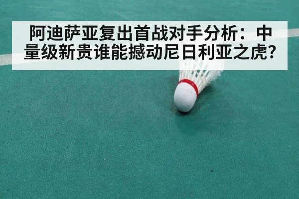 阿迪萨亚复出首战对手分析：中量级新贵谁能撼动尼日利亚之虎？